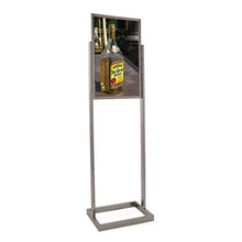 14" X 22" Bulletin Sign Holder W/ Rectangular Tubing Base - Chrome Econoco BH24