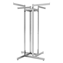 4-Way Garment Rack with Straight Arms - Rectangular Tubing Uprights Econoco K85