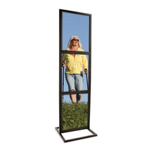22" X 28" Triple Bulletin Sign Holder With Rectangular Tubing Base Econoco BH77/MAB