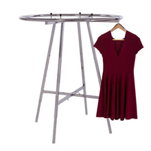 42" Diameter Round Folding Rack With Round Tubing Hangrail - Chrome Econoco K57WD