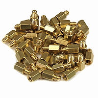 Replacement PC Mounting #6-32 to M3 Metal Jack Screw Standoff Copper Steel (Pack of 50)