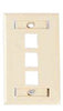 Faceplate, Multimedia; 1 Gang; 3 Ports; KMJ OPTICAL FPSK0301