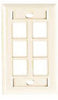 Faceplate, Multimedia; 1 Gang; 6 Ports; UMJ OPTICAL FPSR0600