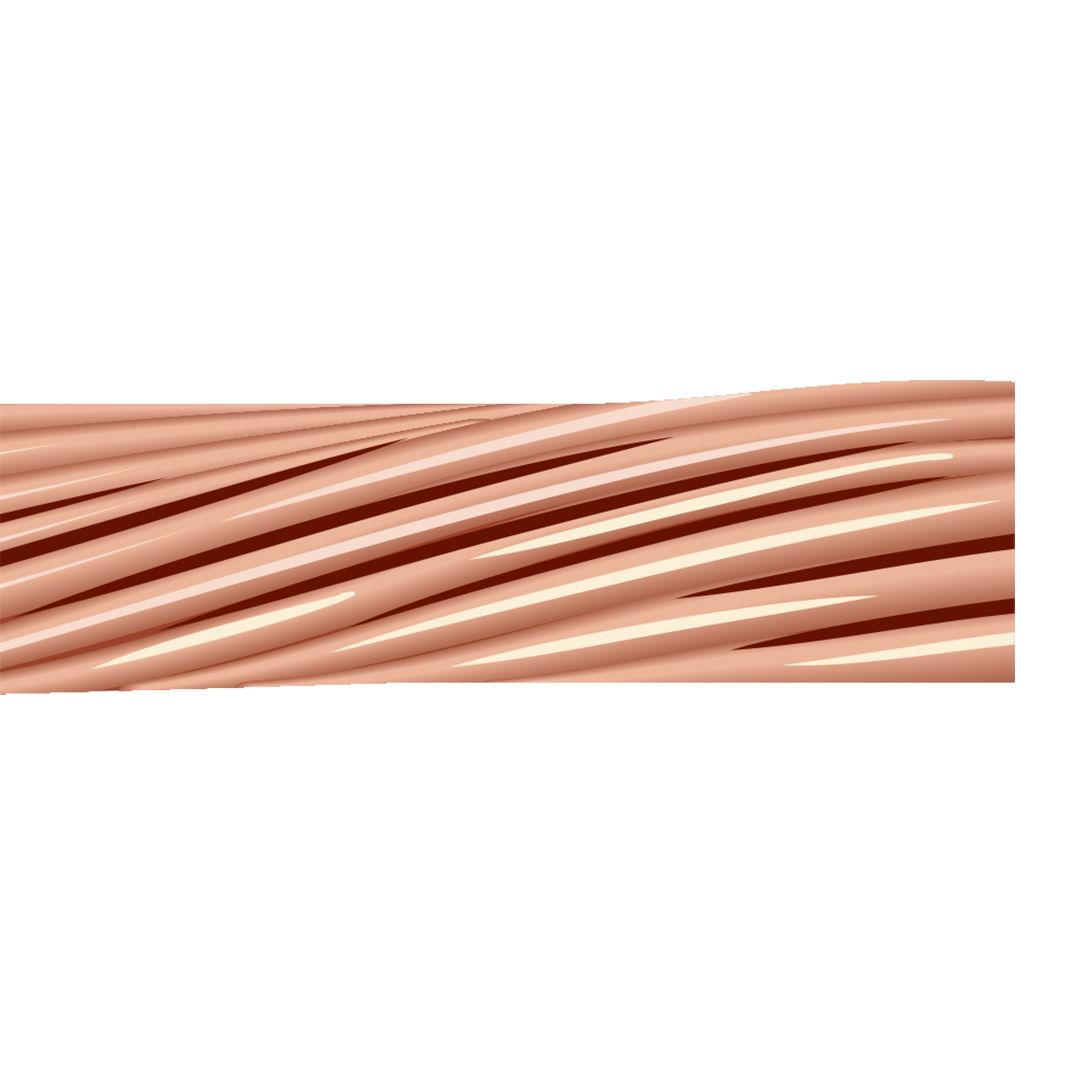 8 AWG 7 Stranded Bare Copper Conductor Soft Drawn Wire 87BCC