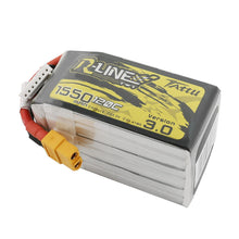 Tattu R-line Version 3.0 1550mAh 6S1P 22.2V 6S1P 120C Lipo Battery Pack With XT60 plug