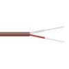 16 AWG 2 Conductor Solid Type J Thermocouple Glass Braid Insulation Jacket Wire