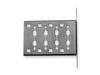 EDGE™ Strain-Relief Bracket CDF accommodating 4 EDGE solutions clip parking positions CORNING EDGE-CDF-RJ04-BKT