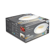 14 Watt LED 6" Round Downlight w/ White Smooth Trim Dimmable DLC6-14W100swj