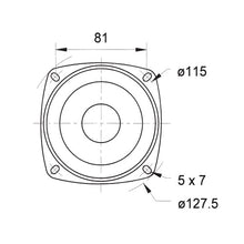 4 Ohm 4" Full Range Speaker 80–20000 Hz 30 W FR 10 2020