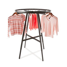 42" Dia. Round Folding Garment Rack With Rectangular Tubing Hangrail Econoco KR57/MAB