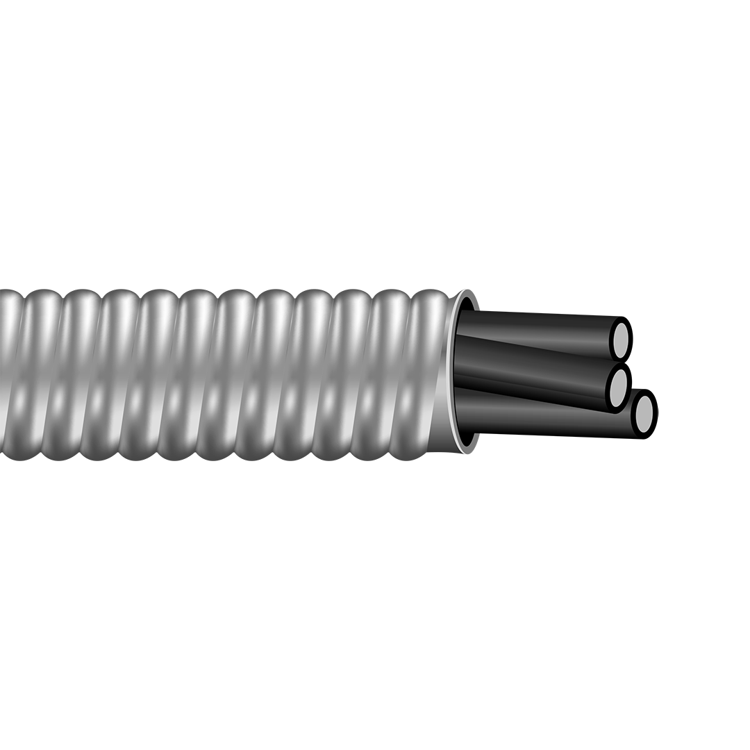 1/0-4 W/GRND Stranded Aluminum Interlock Armor MC Cable | Nassau Cable
