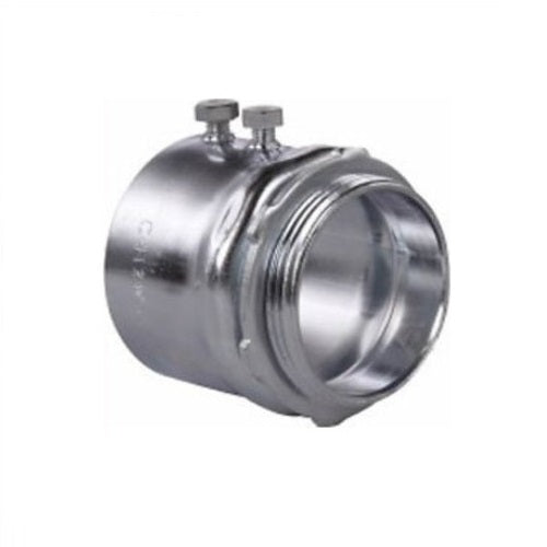 4 in SetScrew Connector, Zinc Plated Steel, EMT Conduit, NonInsulate