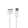 3' Apple 30-Pin Dock Connector to USB Cable White USB2ADC1M
