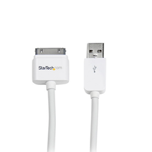3' Apple 30-Pin Dock Connector to USB Cable White USB2ADC1M