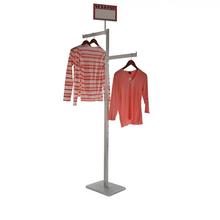 2-Way Garment Rack w/ Straight Arms Rectangular Tubing Uprights Econoco K90-SC
