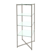 52" Folding Glass Tower with Chrome Finish Econoco FLT52CGLS