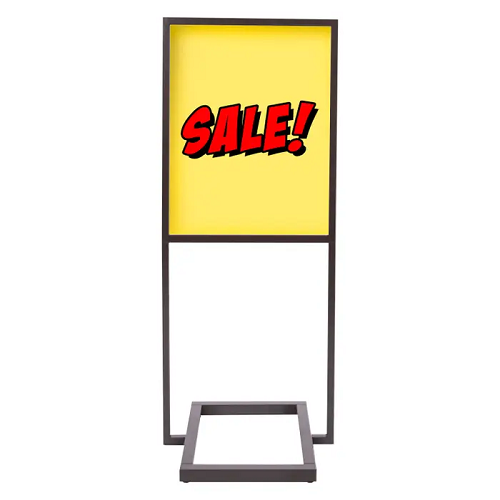 Econoco 11W x 7H Sign Holder w/ (2) 4 Stems and Flat Base