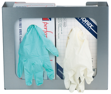 Wall Mount Stainless Steel Glove Box Holder 2 Box Detecto GH2SS