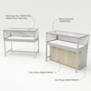 Privacy Panels for Deluxe Glass Showcase Display Cabinet - Front Panel White Barn Wood Econoco DDKIT3PPSC