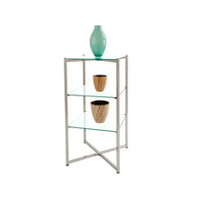 Folding Glass Tower with Chrome Finish Econoco FLT37CGLS