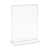 Acrylic Bottom Load Sign Holders For Counter Tops Econoco HP/CT811V