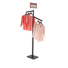 2-Way w/ 1 Straight and 1 Slant Arm - Rectangular Tubing - Black Finish Econoco K91/MAB