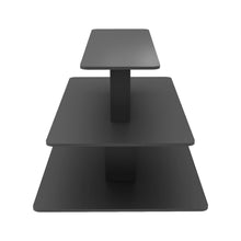 3-Tier Melamine Rectangular Table Black Econoco WD3RTBK