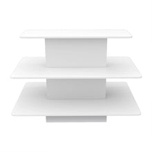 3-Tier Melamine Rectangular Table White Econoco WD3RTWH