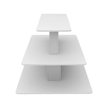 3-Tier Melamine Rectangular Table White Econoco WD3RTWH