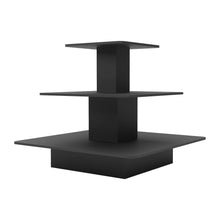 3-Tier Melamine Square Table Black Econoco WD3SQBK