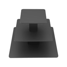 3-Tier Melamine Square Table Black Econoco WD3SQBK