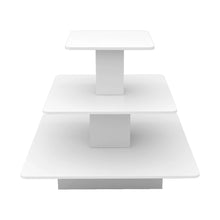 3-Tier Melamine Square Table White Econoco WD3SQWH