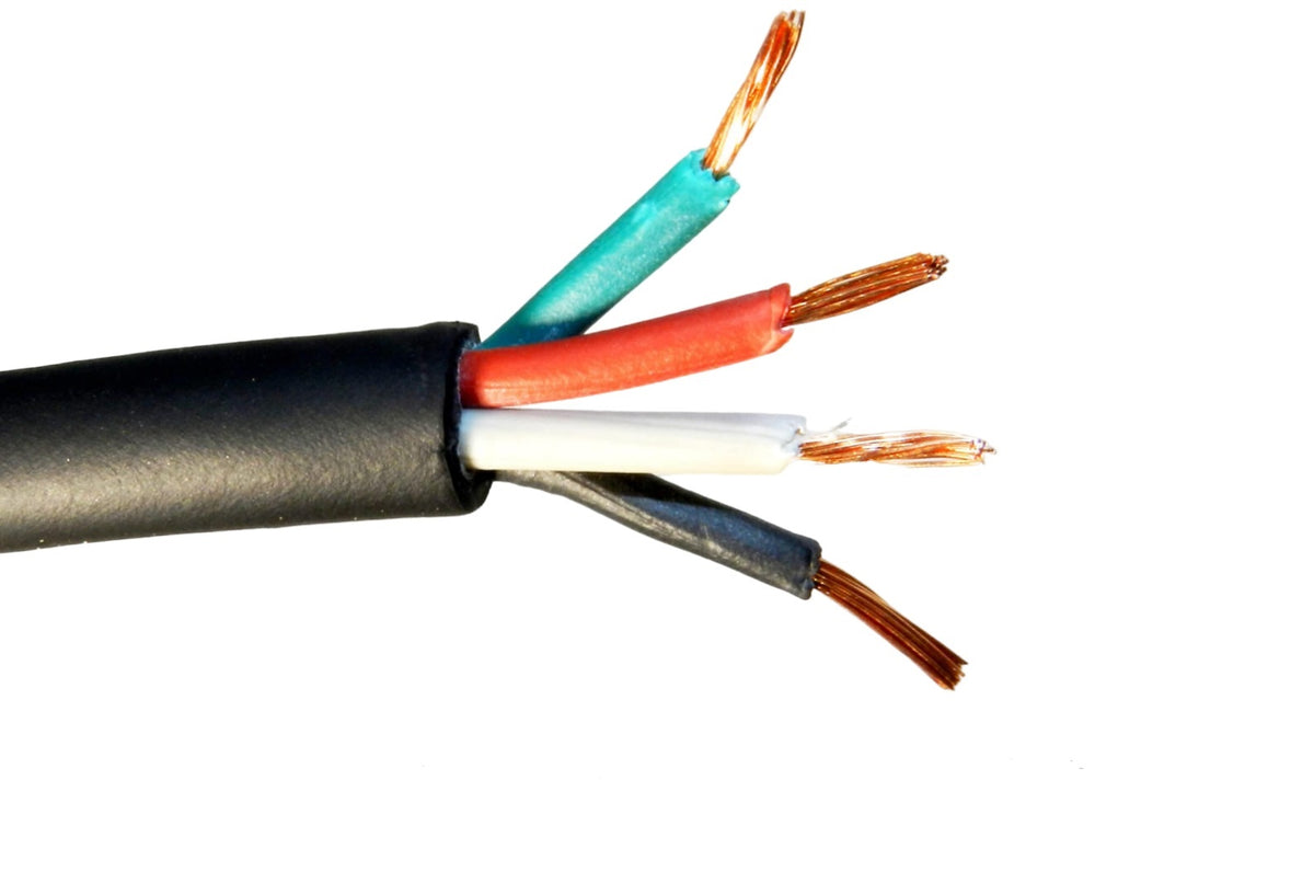 16 Ga. Four Conductor Duplex Wire, Black, White, Red, Green