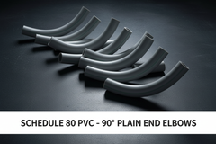 SCHEDULE 80 PVC - 90° PLAIN END ELBOWS