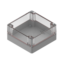 Top Cap Clear Bottom Gray Electronic Enclosures RB55P14C10G