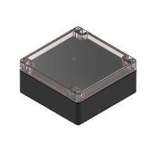 Top Cap Clear Bottom Black Electronic Enclosures RB55P06C16B
