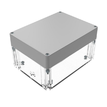 Top Cap Gray Bottom Clear Electronic Enclosures RB65P12G24C