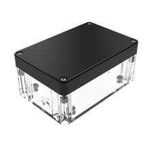 Top Cap Black Bottom Clear Electronic Enclosures RB53P06B16C