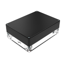 Top Cap Black Bottom Clear Electronic Enclosures RB65P12B10C