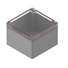 Top Cap Clear Bottom Gray Electronic Enclosures RB55P06C28G