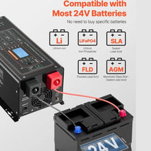 24 V 3000 Watt Power Inverter with LCD Display and Compatible with Various Batteries BL-W3024V-L
