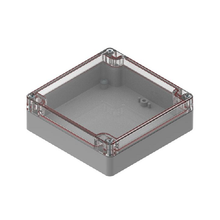 Top Cap Clear Bottom Gray Electronic Enclosures RB55P06C10G