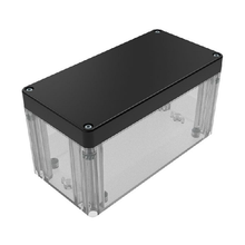Top Cap Black Bottom Clear Electronic Enclosures RB63P06B28C