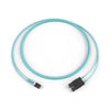 2 Meters Fiber Optic Jumper Standard LC Duplex MM 2F Zipcord Plenum Standard Aqua Jacket 055702T5820002M