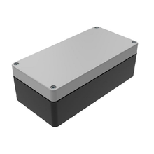Top Cap Gray Bottom Black Electronic Enclosures RB63P06G16B