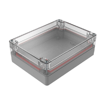 Top Cap Clear Bottom Gray Electronic Enclosures RB65P12C10G