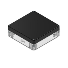 Top Cap Black Bottom Clear Electronic Enclosures RB55P06B10C