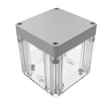 Top Cap Gray Bottom Clear Electronic Enclosures RB33P06G28C