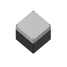 Top Cap Gray Bottom Black Electronic Enclosures RB55P06G16B