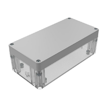 Top Cap Gray Bottom Clear Electronic Enclosures RB63P06G16C